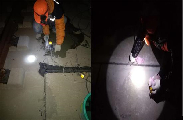 剔除縫內(nèi)雜物，清理伸縮縫